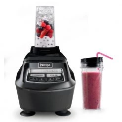 NINJA Mega Kitchen System 72 oz. 5-Speed Black Blender and Food Processor with Travel Cups (BL770) -Air Fryers shop black ninja countertop blenders bl770 1d 1000