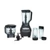 NINJA Mega Kitchen System 72 oz. 5-Speed Black Blender and Food Processor with Travel Cups (BL770) -Air Fryers shop black ninja countertop blenders bl770 64 1000