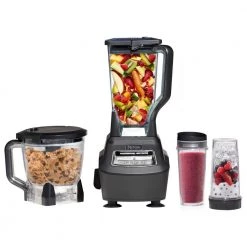 NINJA Mega Kitchen System 72 oz. 5-Speed Black Blender and Food Processor with Travel Cups (BL770) -Air Fryers shop black ninja countertop blenders bl770 66 1000