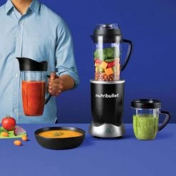 NutriBullet Rx 30 oz. Single Speed Black Blender with 1 Liter Pitcher -Air Fryers shop black nutribullet countertop blenders n17 1001 44 1000