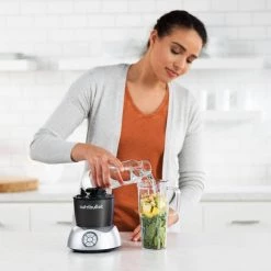 NutriBullet Select 32 oz. 2-Speed Gray Blender with Additional Pitcher and Lids -Air Fryers shop black nutribullet countertop blenders nb 50200 fa 1000