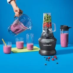NutriBullet 64 oz. 3-Speed Black Combo Blender with Pulse and Extract -Air Fryers shop black nutribullet countertop blenders nbf 50500 4f 1000