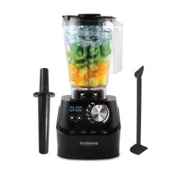 NuWave 64 oz. 6 Speed Countertop Infinity Blender with Lifetime Warranty Black Finish -Air Fryers shop black nuwave countertop blenders 28202 1f 1000