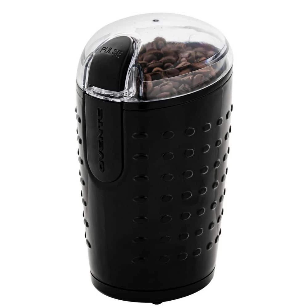 OVENTE 2.5 oz. Black One-Touch Electric Coffee Grinder with Transparent Easy Open Lid and Stainless Steel Blades 3 OVENTE 2.5 oz. Black One-Touch Electric Coffee Grinder with Transparent Easy Open Lid and Stainless Steel Blades