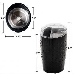 OVENTE 2.5 oz. Black One-Touch Electric Coffee Grinder with Transparent Easy Open Lid and Stainless Steel Blades 16 OVENTE 2.5 oz. Black One-Touch Electric Coffee Grinder with Transparent Easy Open Lid and Stainless Steel Blades -Air Fryers shop black ovente coffee grinders cg225b 76 1000