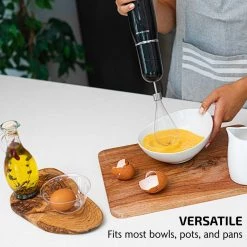 OVENTE Ultra-Stick 2-Speed Black Hand Immersion Blender Set with Whisk+Beaker+Chopper -Air Fryers shop black ovente immersion blenders hs565b 44 1000