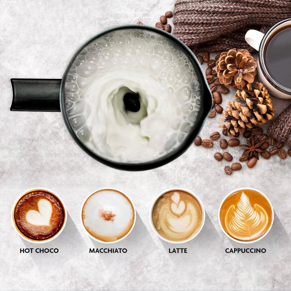 OVENTE 8.1 oz. Black Stainless Steel Electric Milk Frother 3 in 1-Warming, Heating and Frothing, See Through Lid 9 OVENTE 8.1 oz. Black Stainless Steel Electric Milk Frother 3 in 1-Warming, Heating and Frothing, See Through Lid - Image 7