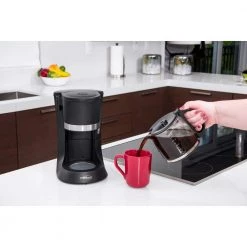 PREMIUM Pause to Pour 10-Cup Black Drip Coffee Maker with Glass Carafe -Air Fryers shop black premium drip coffee makers pcm599b 31 1000