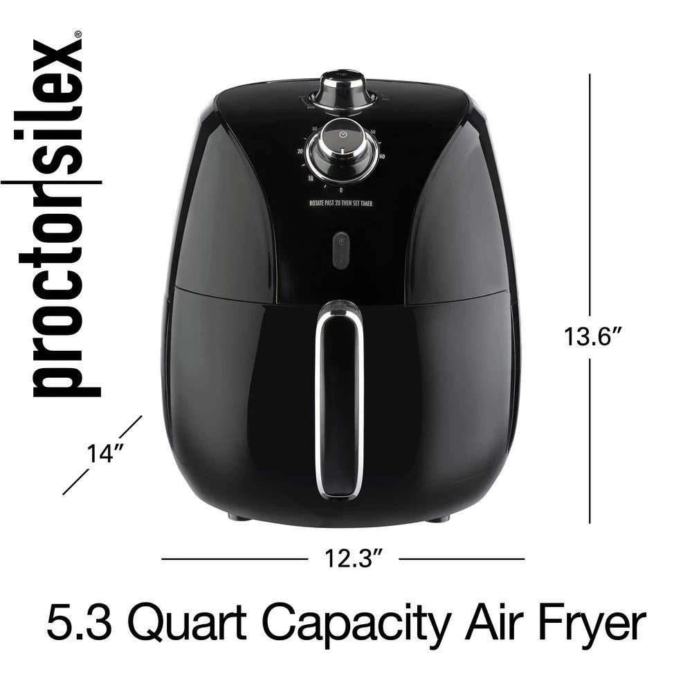 Proctor Silex 5.2 Qt. Black Air Fryer with 60-Minute Timer 5 Proctor Silex 5.2 Qt. Black Air Fryer with 60-Minute Timer - Image 3