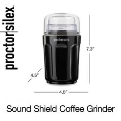 Proctor Silex 5 oz. Black Blade Coffee Grinder with Soundshield Technology -Air Fryers shop black proctor silex coffee grinders 80402 76 1000