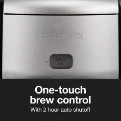 Proctor Silex 12-Cup Black FrontFill Coffee Maker with Glass Carafe -Air Fryers shop black proctor silex drip coffee makers 43686 1f 1000