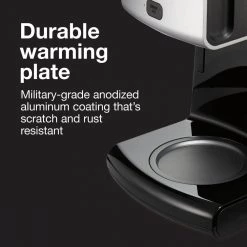 Proctor Silex 12-Cup Black FrontFill Coffee Maker with Glass Carafe -Air Fryers shop black proctor silex drip coffee makers 43686 44 1000