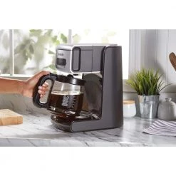 Proctor Silex FrontFill Programmable 12 Cup Black Drip Coffee Maker -Air Fryers shop black proctor silex drip coffee makers 43687 1f 1000