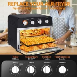 ROOMTEC 24.5 qt. Stainless Steel Air Fryer with Rotisserie 13 ROOMTEC 24.5 qt. Stainless Steel Air Fryer with Rotisserie -Air Fryers shop black roomtec air fryers gto23pb fa 1000