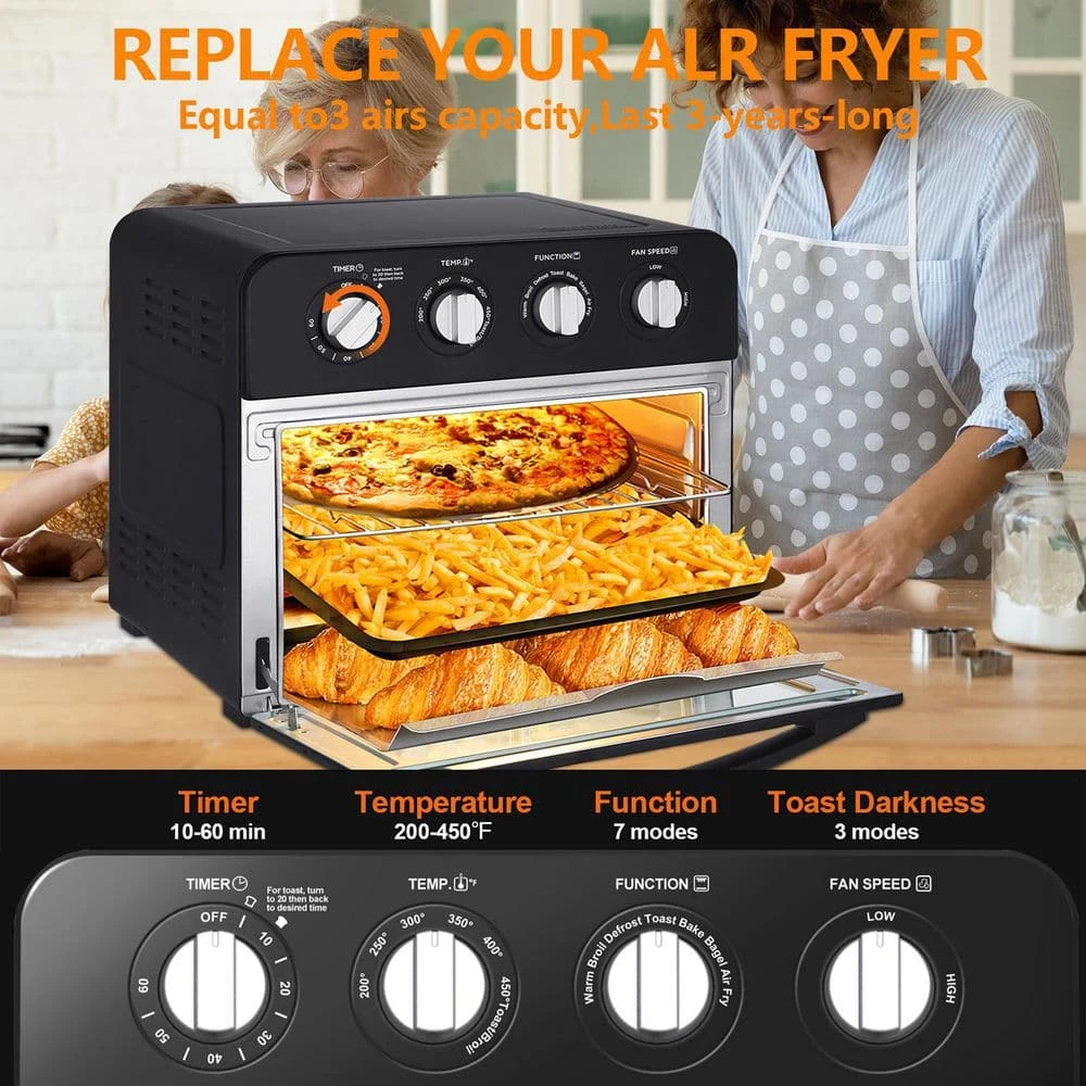 ROOMTEC 24.5 qt. Stainless Steel Air Fryer with Rotisserie 8 ROOMTEC 24.5 qt. Stainless Steel Air Fryer with Rotisserie - Image 6