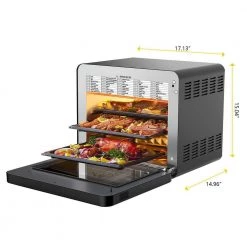 ROOMTEC 26 qt. Stainless Steel Air Fryer with Rotisserie -Air Fryers shop black roomtec air fryers gto25a 4f 1000