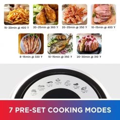 Total Chef Electric Air Fryer Oven 3.8qt / 3.6L, 7 Cooking Presets, Digital Touch Controls 13 Total Chef Electric Air Fryer Oven 3.8qt / 3.6L, 7 Cooking Presets, Digital Touch Controls -Air Fryers shop black silver total chef air fryers tcaf03 44 1000