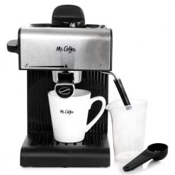 Mr. Coffee 2.5-Cup Black Drip Coffee Maker, Steam Espresso Machine, Cappuccino and Latte -Air Fryers shop black stainless mr coffee drip coffee makers 985118230m 4f 1000