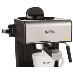 Mr. Coffee 2.5-Cup Black Drip Coffee Maker, Steam Espresso Machine, Cappuccino and Latte -Air Fryers shop black stainless mr coffee drip coffee makers 985118230m c3 1000
