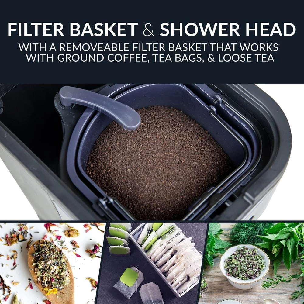 Unbranded Cafe Ice 12-Cup Black Stainless Steel Iced-Coffee Maker 6 Unbranded Cafe Ice 12-Cup Black Stainless Steel Iced-Coffee Maker - Image 4