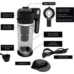 VINCI 4-Cup Black Color Express Cold Brew Electric Coffee Maker With 4-Brew Strength Settings and Cleaning Cycle 15 VINCI 4-Cup Black Color Express Cold Brew Electric Coffee Maker With 4-Brew Strength Settings and Cleaning Cycle -Air Fryers shop black vinci drip coffee makers e23010 1f 1000