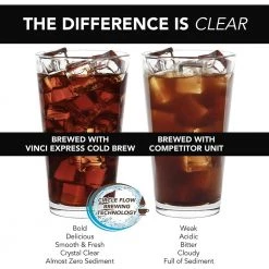 VINCI 4-Cup Black Color Express Cold Brew Electric Coffee Maker With 4-Brew Strength Settings and Cleaning Cycle 16 VINCI 4-Cup Black Color Express Cold Brew Electric Coffee Maker With 4-Brew Strength Settings and Cleaning Cycle -Air Fryers shop black vinci drip coffee makers e23010 44 1000