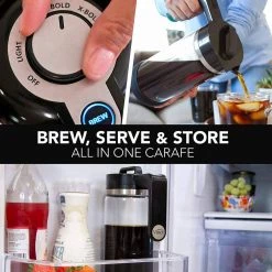 VINCI 4-Cup Black Color Express Cold Brew Electric Coffee Maker With 4-Brew Strength Settings and Cleaning Cycle 17 VINCI 4-Cup Black Color Express Cold Brew Electric Coffee Maker With 4-Brew Strength Settings and Cleaning Cycle -Air Fryers shop black vinci drip coffee makers e23010 fa 1000