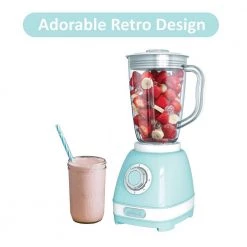 Brentwood Appliances 50 oz. 2-Speed Blue Retro Blender with Plastic Jar -Air Fryers shop blue brentwood appliances countertop blenders jb 330bl 4f 1000