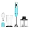 Galanz 2-Speed Retro Blue Immersion Blender with Whisk and Chopper Attachments -Air Fryers shop blue galanz immersion blenders glhbbere026 64 1000