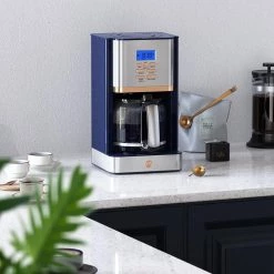 Joy 12-Cup Navy Blue Digital Drip Coffee Maker -Air Fryers shop blue joy drip coffee makers jdc12nbe10 31 1000