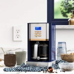 Joy 12-Cup Navy Blue Digital Drip Coffee Maker -Air Fryers shop blue joy drip coffee makers jdc12nbe10 44 1000