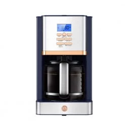 Joy 12-Cup Navy Blue Digital Drip Coffee Maker