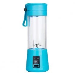 Mind Reader 12.8 oz. Single Speed Blue Portable Handheld Blender with 6-Stainless Steel Blades
