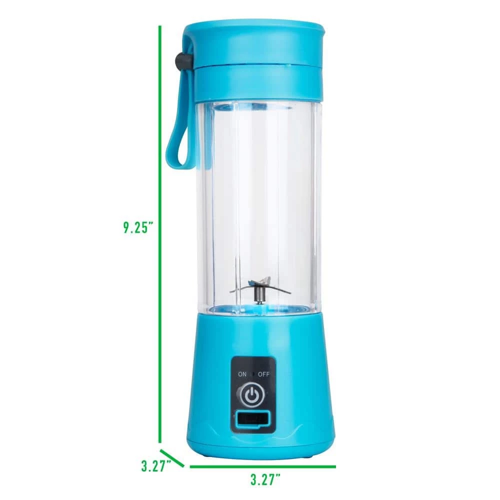 Mind Reader 12.8 oz. Single Speed Blue Portable Handheld Blender with 6-Stainless Steel Blades 9 Mind Reader 12.8 oz. Single Speed Blue Portable Handheld Blender with 6-Stainless Steel Blades - Image 7