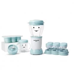NutriBullet Baby 12 oz. Single Speed White Blender with 32 oz. Batch Bowl and Lid