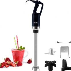 VEVOR 15.7 in. Blue Commercial Immersion Blender 750-Watt Variable Speed with Removable Shaft Hand Blender