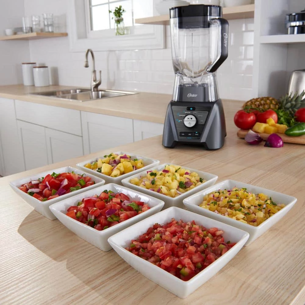 Oster Pro 48 oz. 3-Speed Brushed Nickel Blender with Texture Select Settings, 2-Blend-N-Go Cups and Tritan Jar 7 Oster Pro 48 oz. 3-Speed Brushed Nickel Blender with Texture Select Settings, 2-Blend-N-Go Cups and Tritan Jar - Image 5