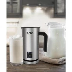 SOLAC Stainless Steel Milk Frother and Hot Chocolate Mixer -Air Fryers shop brushed stainless steel solac milk frothers spf500 1f 1000