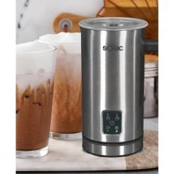 SOLAC Stainless Steel Milk Frother and Hot Chocolate Mixer -Air Fryers shop brushed stainless steel solac milk frothers spf500 44 1000