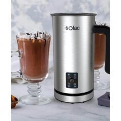 SOLAC Stainless Steel Milk Frother and Hot Chocolate Mixer -Air Fryers shop brushed stainless steel solac milk frothers spf500 d4 1000