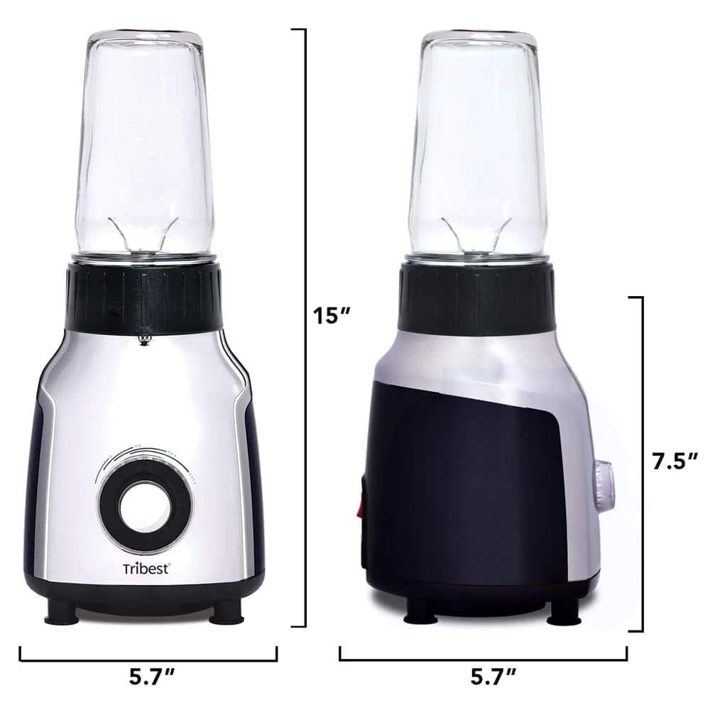 Tribest 42 oz. 4-Speed Chrome Personal Blender 4 Tribest 42 oz. 4-Speed Chrome Personal Blender - Image 2