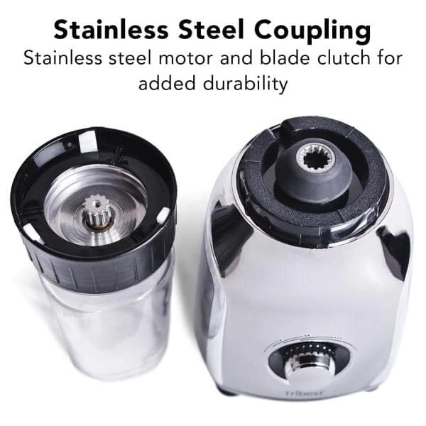 Tribest 42 oz. 4-Speed Chrome Personal Blender 8 Tribest 42 oz. 4-Speed Chrome Personal Blender - Image 6