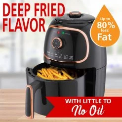 Brentwood AF-202BK 2 qt. Copper Small Electric Air Fryer with Timer and Temp Control 12 Brentwood AF-202BK 2 qt. Copper Small Electric Air Fryer with Timer and Temp Control -Air Fryers shop copper brentwood air fryers 985115499m 1f 1000