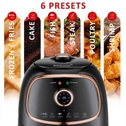 Brentwood AF-202BK 2 qt. Copper Small Electric Air Fryer with Timer and Temp Control 11 Brentwood AF-202BK 2 qt. Copper Small Electric Air Fryer with Timer and Temp Control -Air Fryers shop copper brentwood air fryers 985115499m 4f 1000