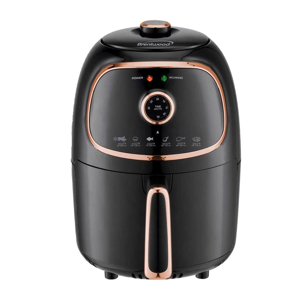 Brentwood AF-202BK 2 qt. Copper Small Electric Air Fryer with Timer and Temp Control 3 Brentwood AF-202BK 2 qt. Copper Small Electric Air Fryer with Timer and Temp Control