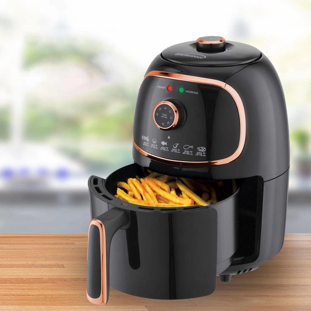Brentwood AF-202BK 2 qt. Copper Small Electric Air Fryer with Timer and Temp Control 9 Brentwood AF-202BK 2 qt. Copper Small Electric Air Fryer with Timer and Temp Control - Image 7