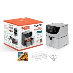 Cosori Premium 5.8 qt. Gray Air Fryer with Bonus Skewer Rack Set -Air Fryers shop gray cosori air fryers kaapafcsnus0071y 76 1000