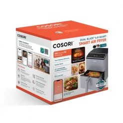 Cosori Dual Blaze Smart 6.8 qt. Gray Air Fryer with Bonus Skewer Rack Set, Multi-Purpose Rack, Heat Mat 25 Cosori Dual Blaze Smart 6.8 qt. Gray Air Fryer with Bonus Skewer Rack Set, Multi-Purpose Rack, Heat Mat -Air Fryers shop gray cosori air fryers kaapafcssus0069y 76 1000