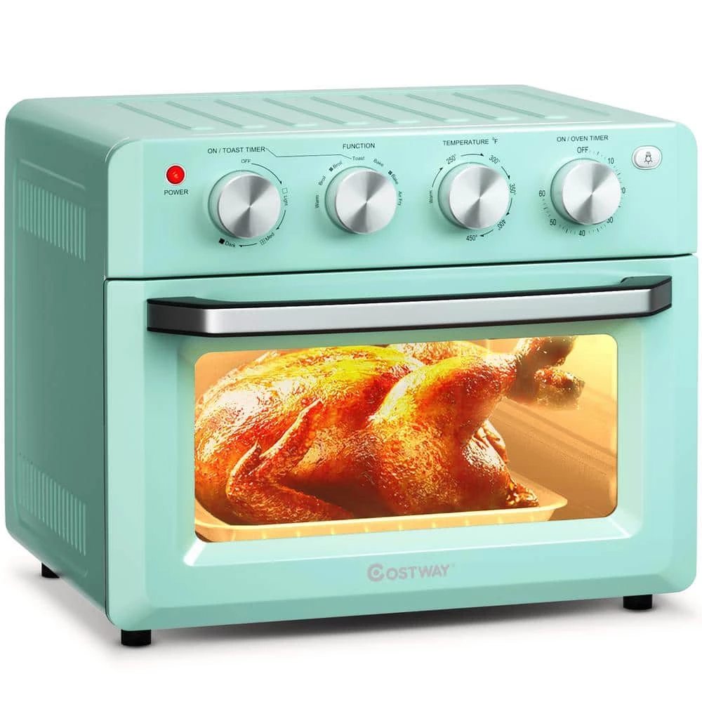 Costway 19 qt. Mint green Air Fryer Toaster Oven 3 Costway 19 qt. Mint green Air Fryer Toaster Oven