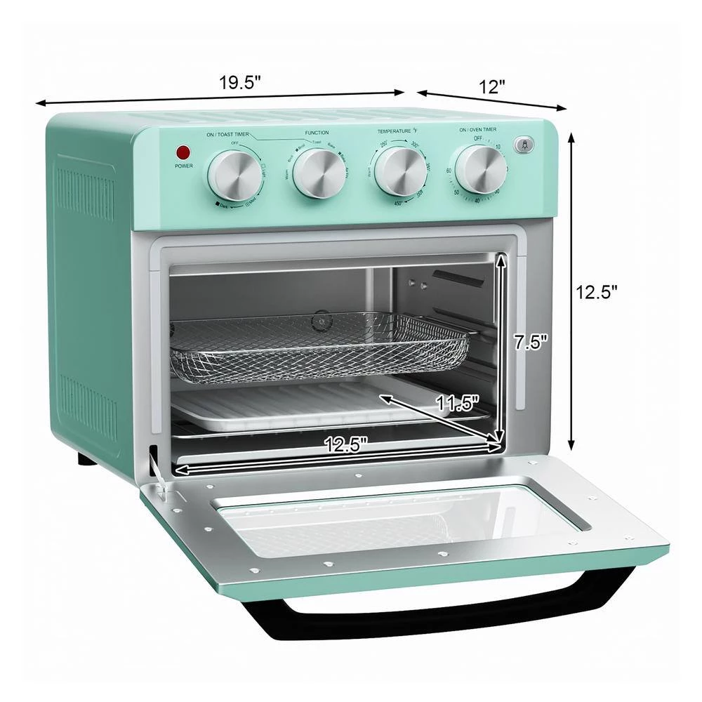 Costway 19 qt. Mint green Air Fryer Toaster Oven 5 Costway 19 qt. Mint green Air Fryer Toaster Oven - Image 3